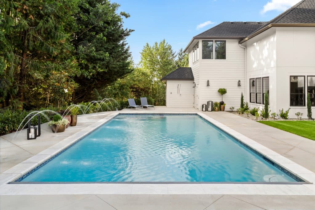 Swimming Pool in Backyard